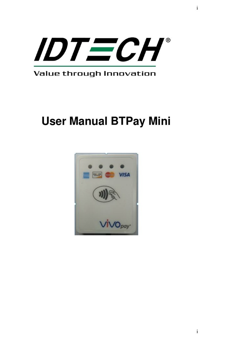 IDTECH ViVOpay BTPay Mini user manual