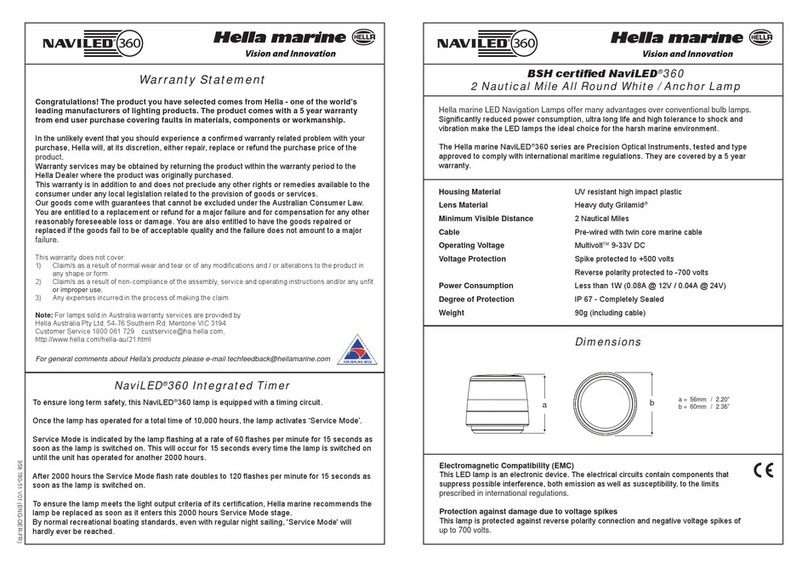 Hella marine NaviLED 360 Assembly instructions