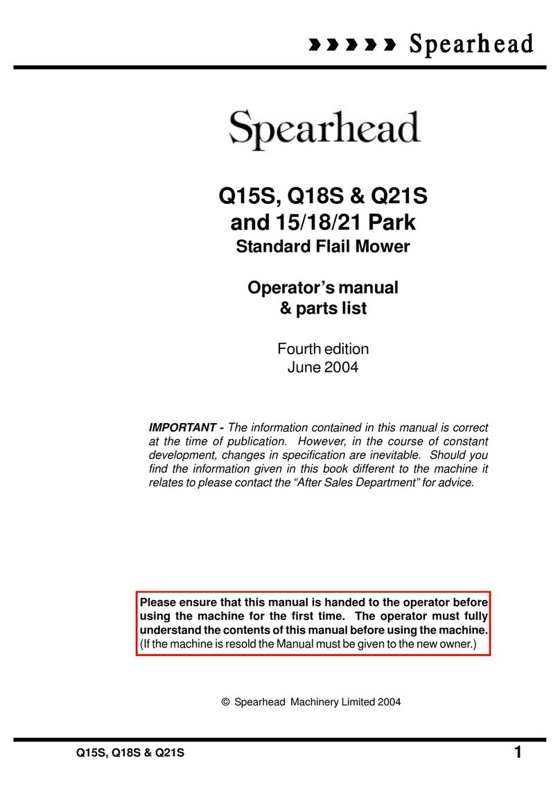 Spearhead Q15S Installation and operation manual