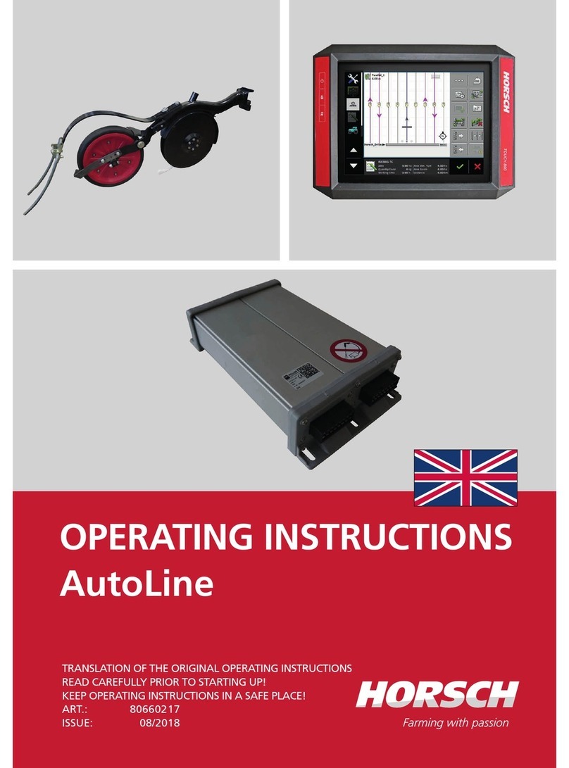 horsch AutoLine operating instructions