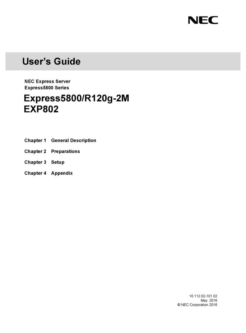 NEC Express5800/R120g-2M User manual