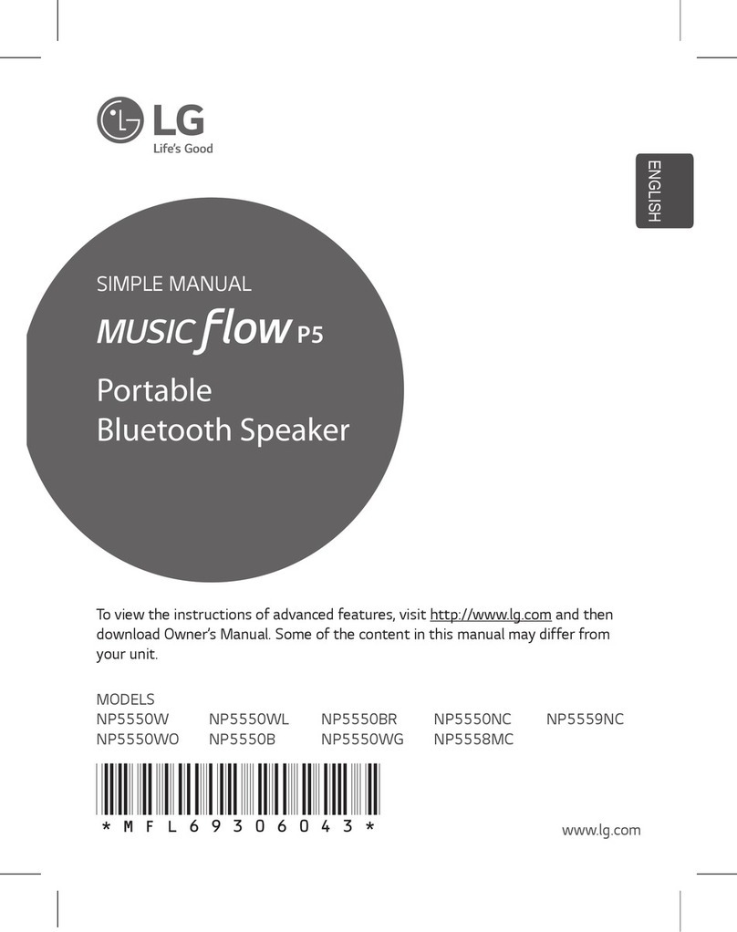 LG music flow p5 NP5550W Simple manual