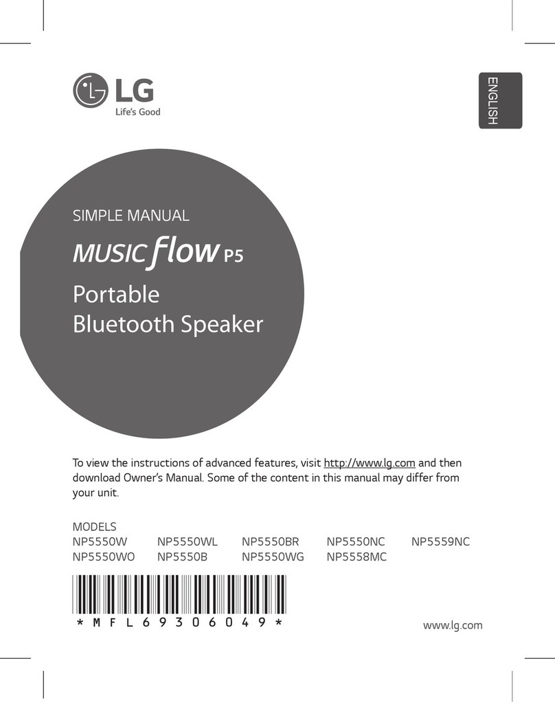 LG music flow p5 NP5550W Simple manual