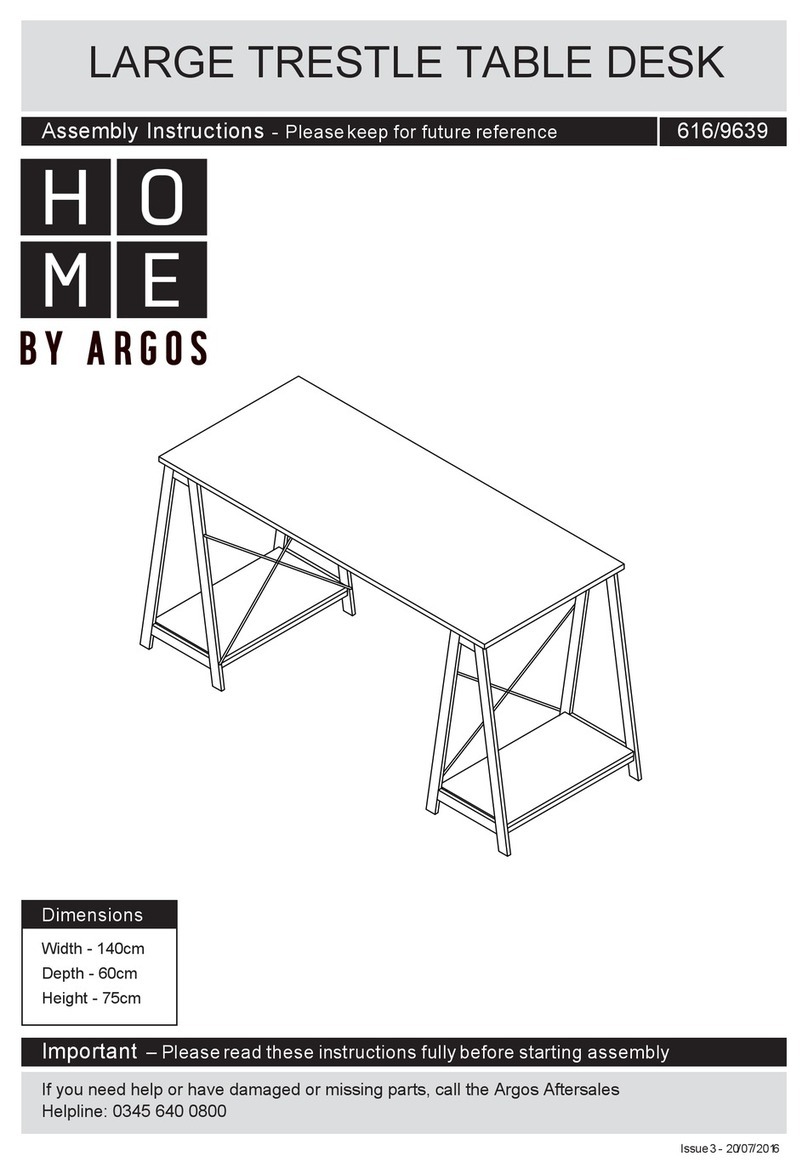 Argos HOME LARGE TRESTLE TABLE DESK Assembly instructions