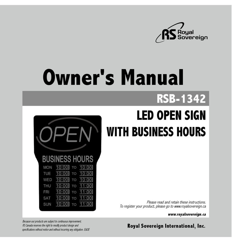 Royal Sovereign RSB-1342 owner's manual