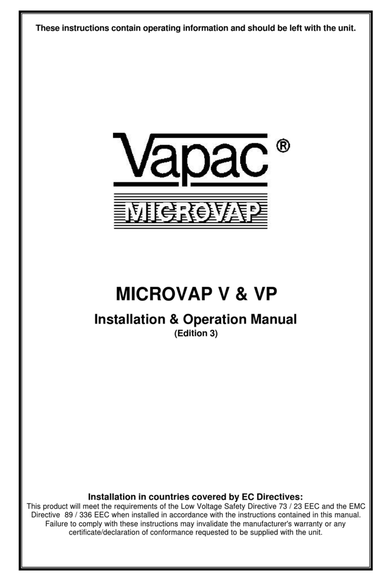 Vapac MICROVAP V4 Installation & operation manual