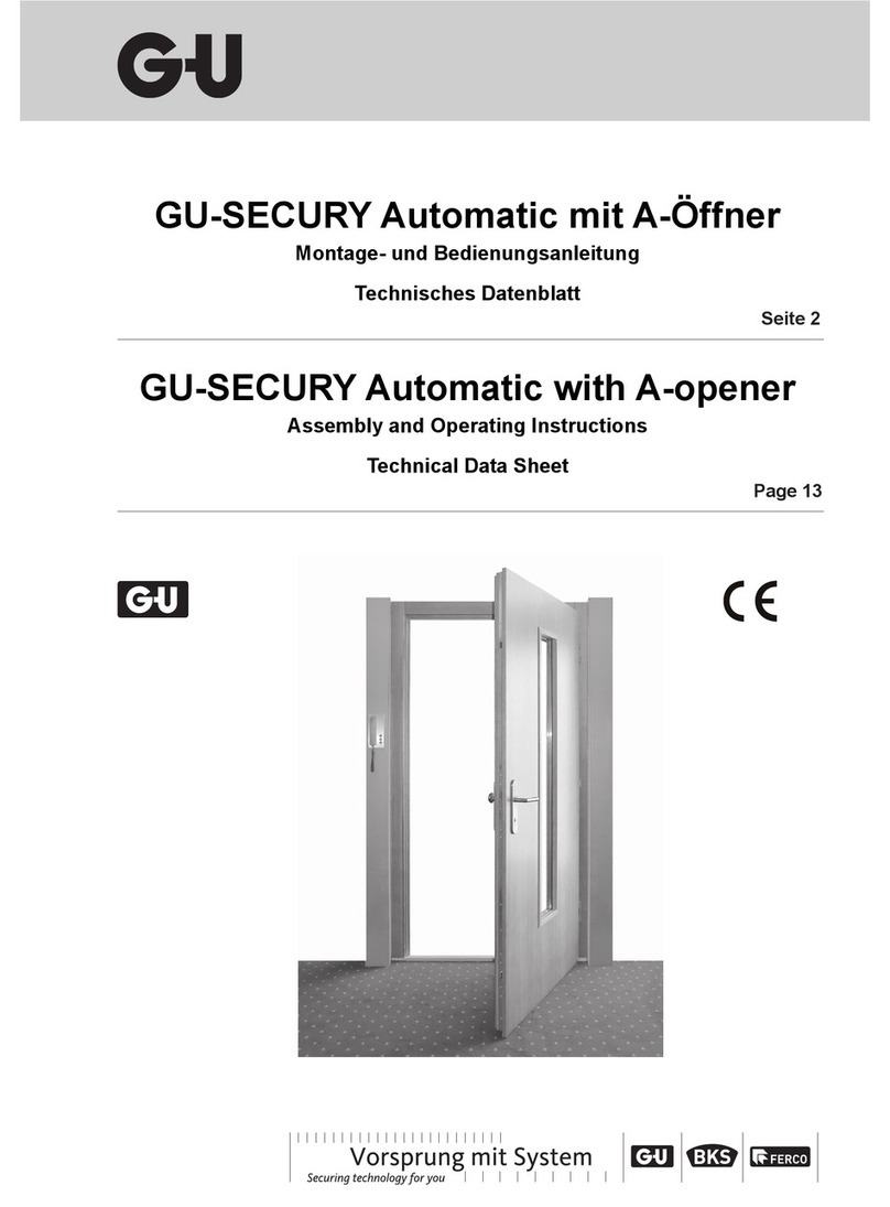 Gretsch-Unitas GU-SECURY Automatic with A-opener Assembly and operating instructions