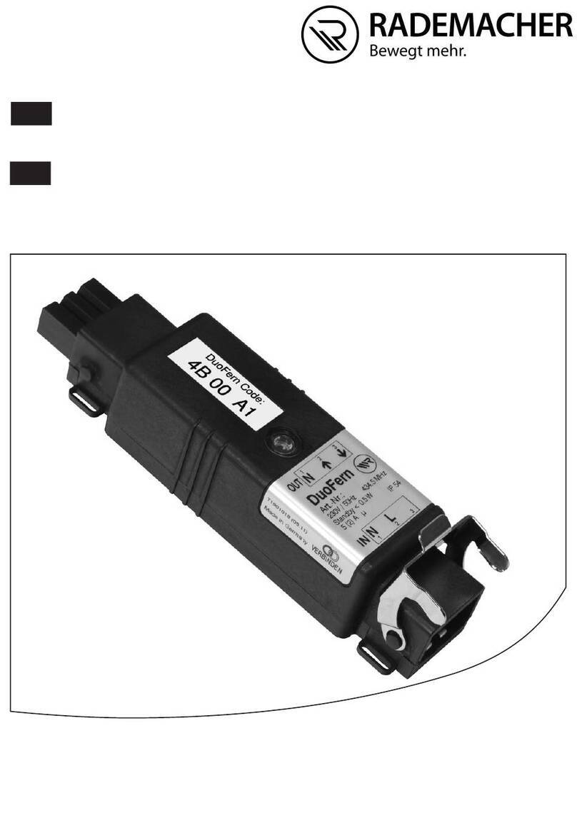 RADEMACHER DuoFern Instruction manual for the electrical connection and for commissioning