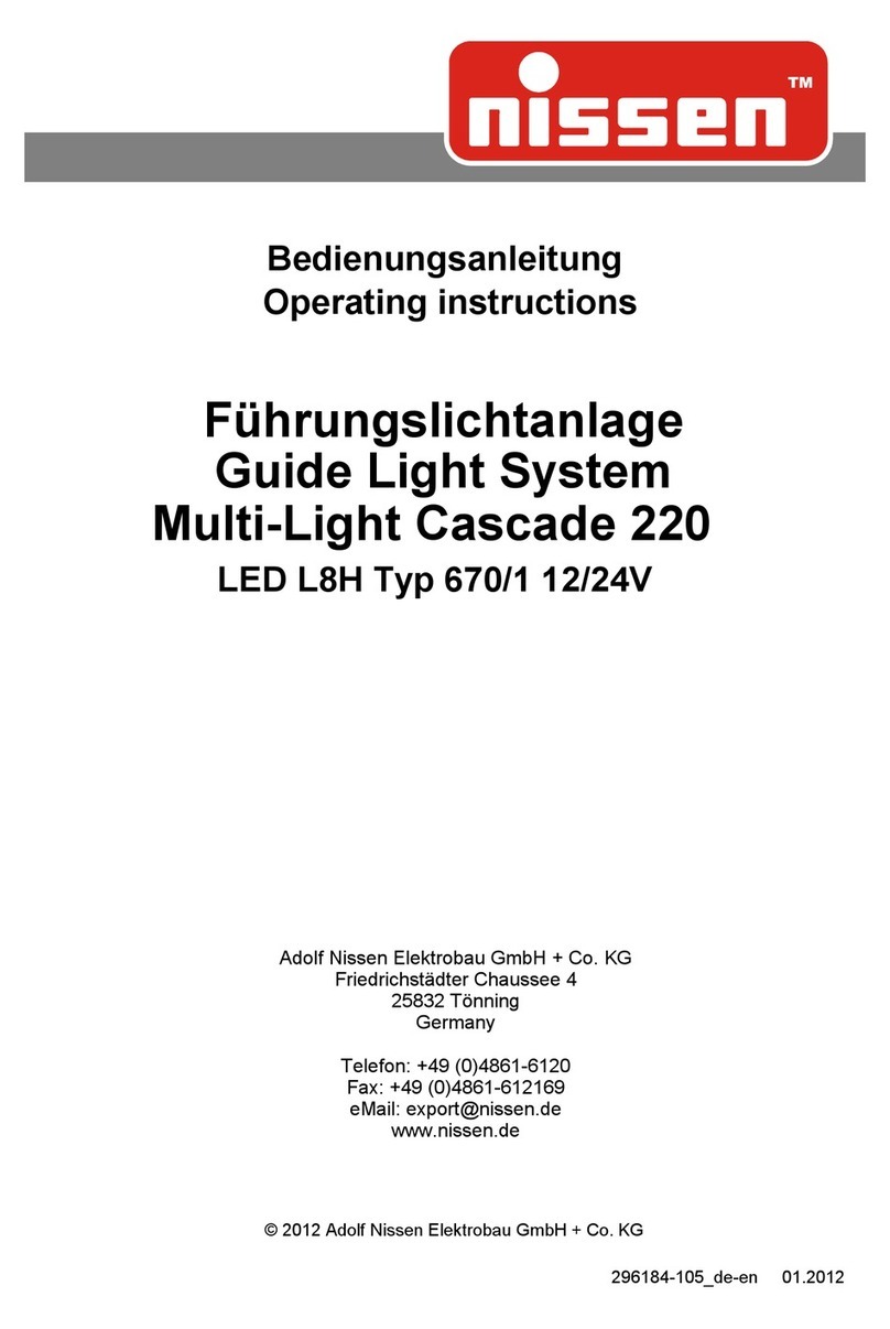 nissen Multi-Light Cascade 220 LED L8H 670/1 operating instructions