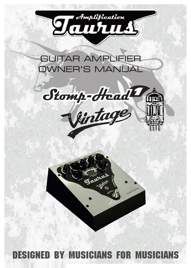 Taurus Amplification Stomp-Head 1.Vintage owner's manual