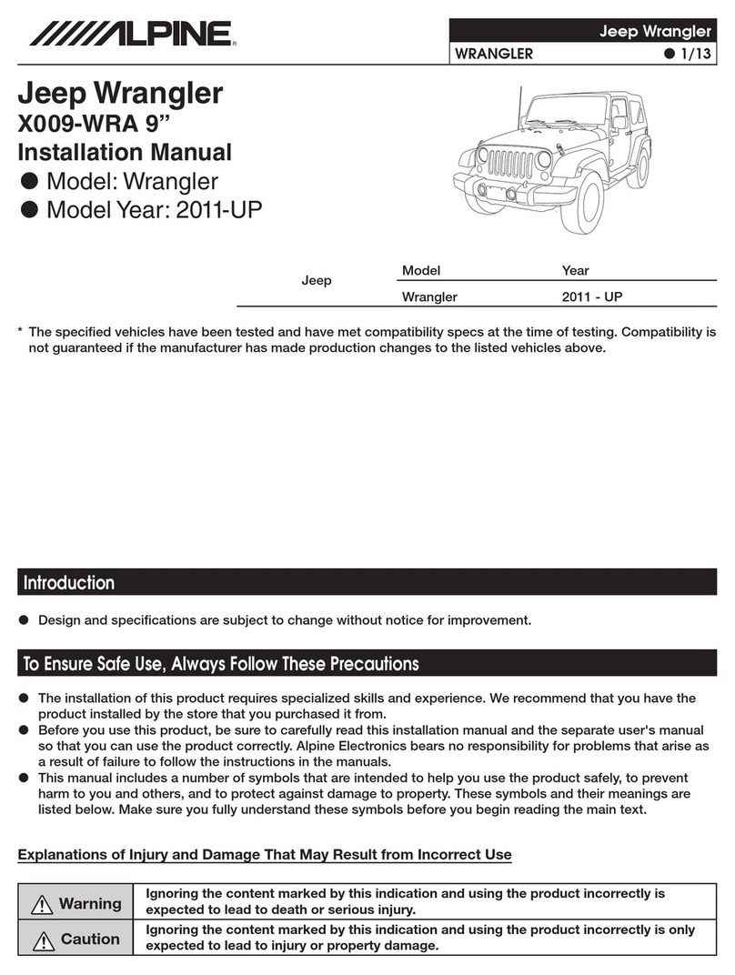 Alpine X009-WRA User manual