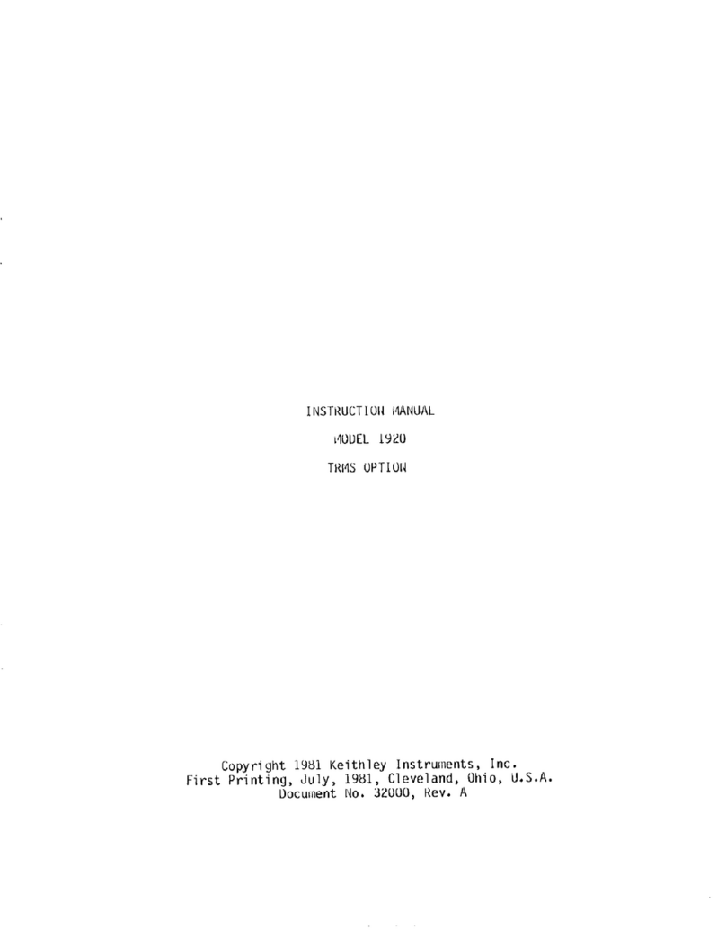 Keithley 1920 User manual