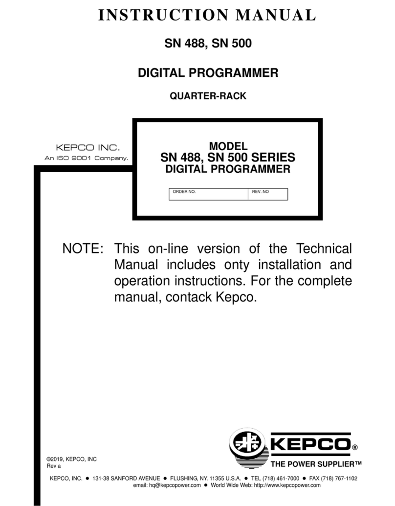 KEPCO SN488 Series instruction manual