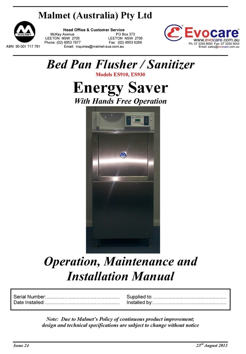 Malmet Energy Saver ES910 Operation, maintenance and installation manual Malmet Energy Saver ES910 Operation, maintenance and installation manual