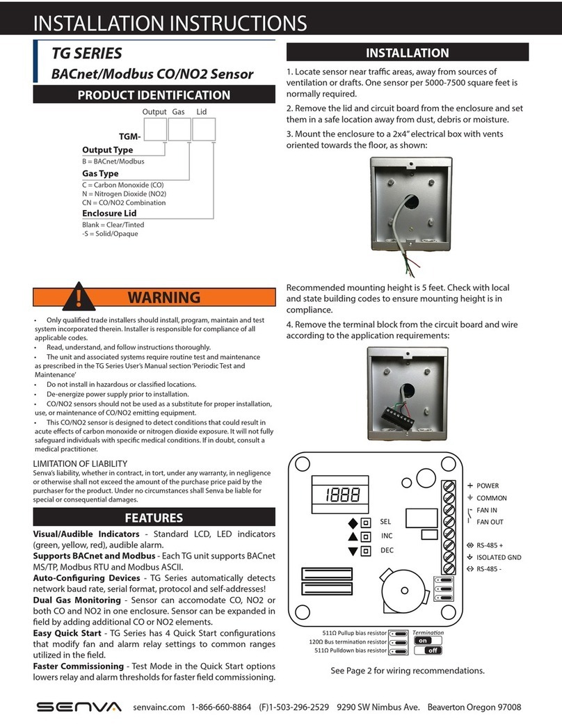 senva TG Series installation instructions