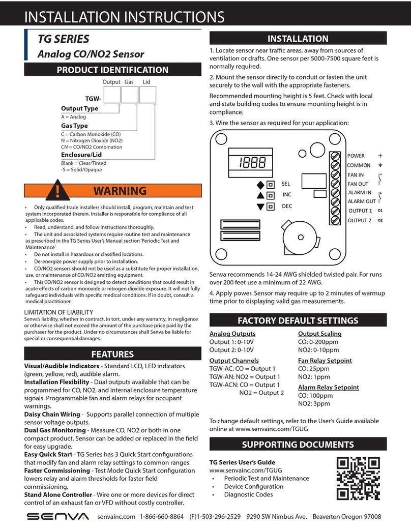 senva TG Series installation instructions