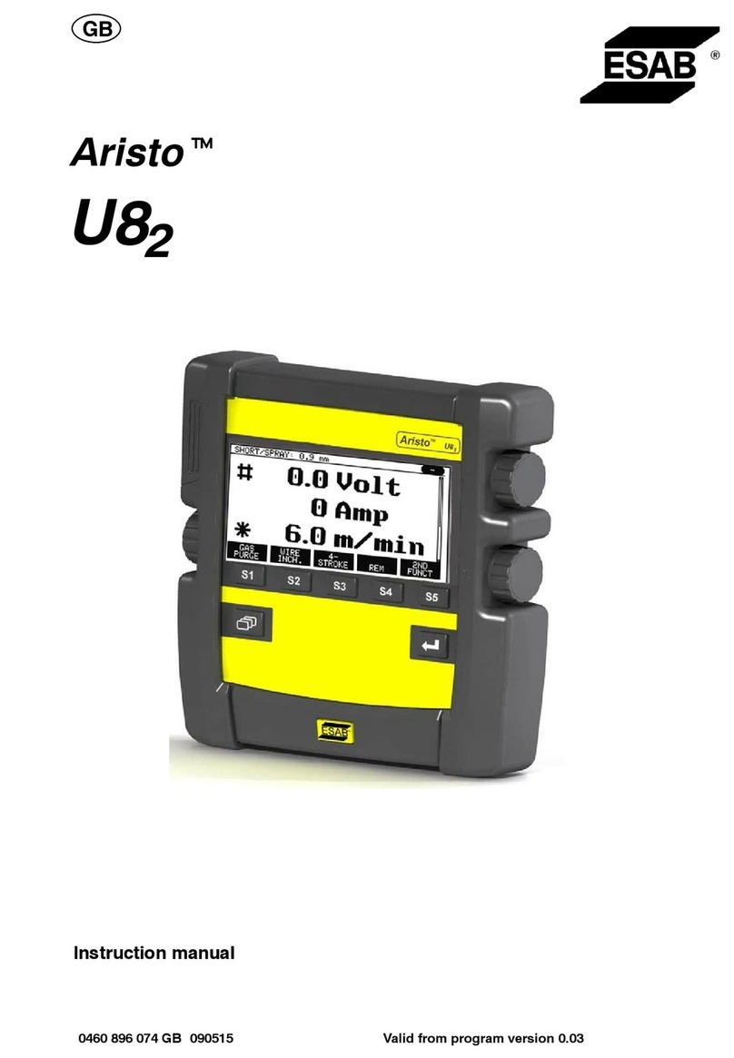 ESAB Aristo U82 instruction manual ESAB Aristo U82 instruction manual