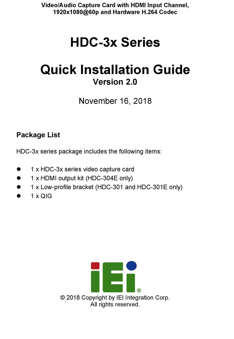 IEI Technology HDC-3 Series Quick installation guide
