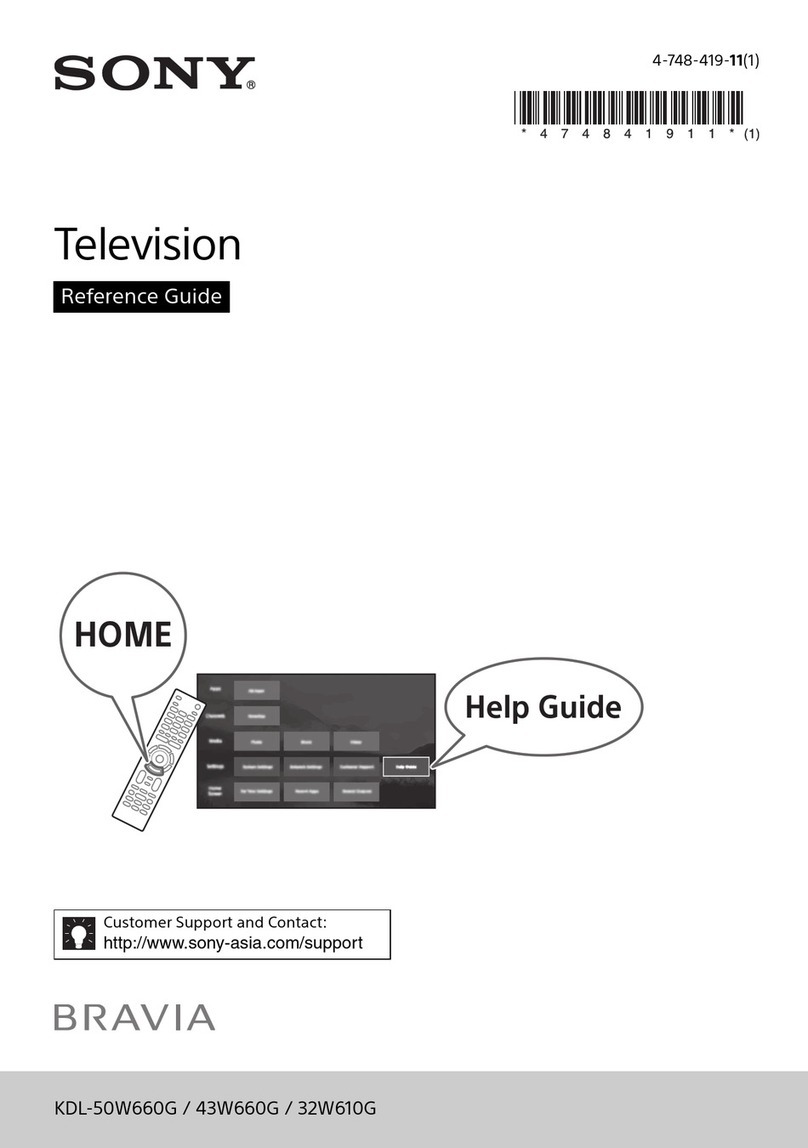 Sony Bravia KDL-43W660G reference guide
