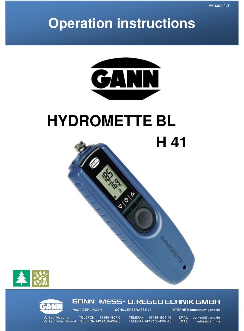 GANN HYDROMETTE BL H 41 Operation instructions