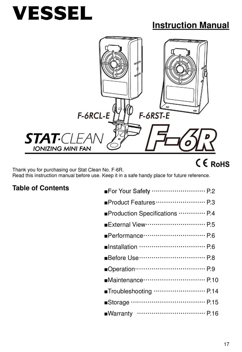 Vessel F-6RL-E instruction manual