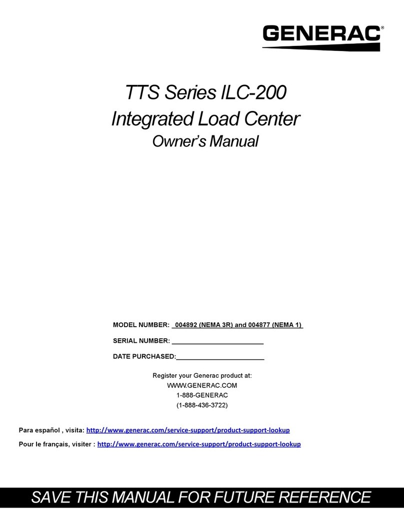 Generac Power Systems TTS Series owner's manual
