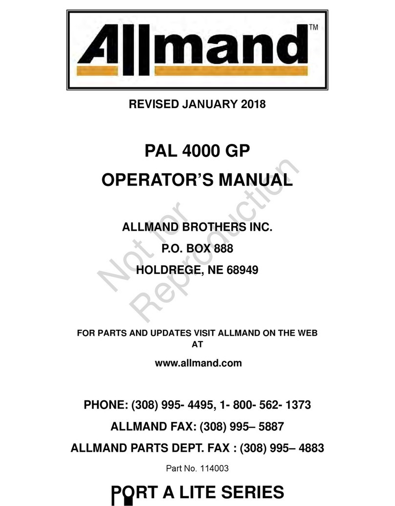 Allmand PAL 4000 GP Operator's manual