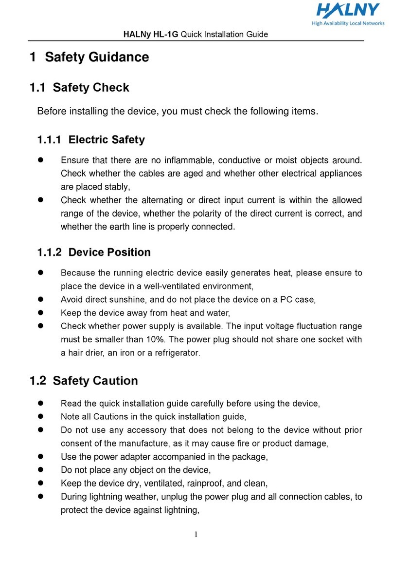 HALNy HL-1G Quick installation guide