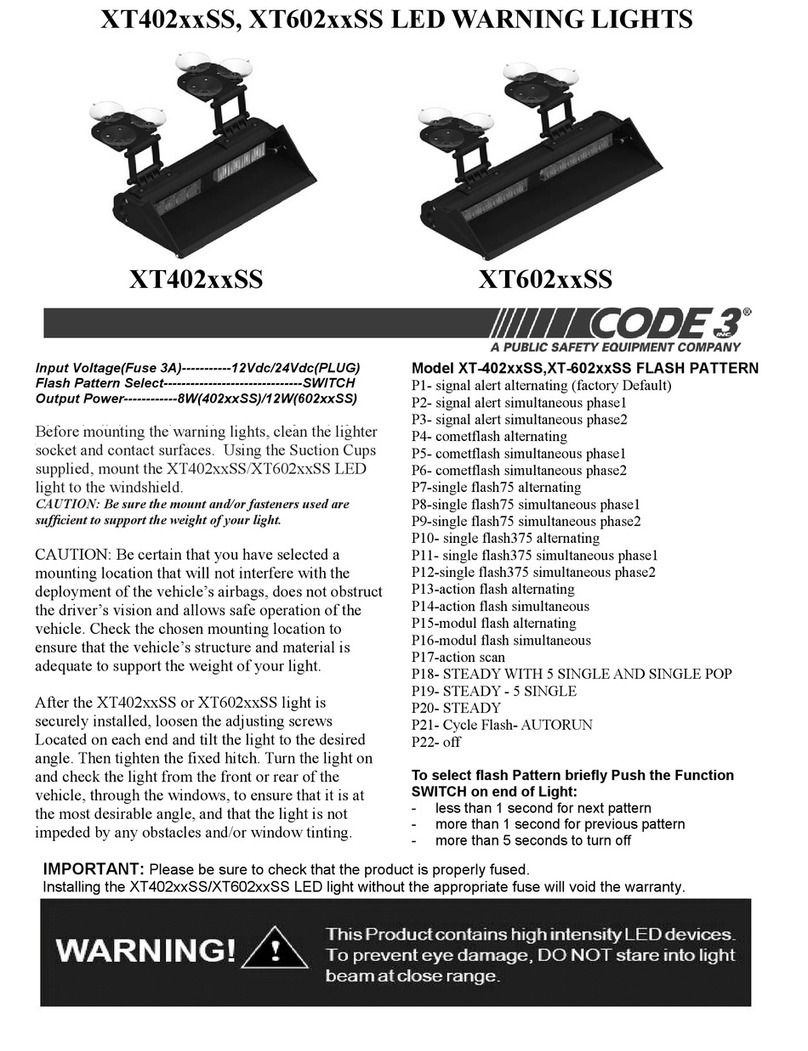 Code 3 XT402xxSS Series User manual