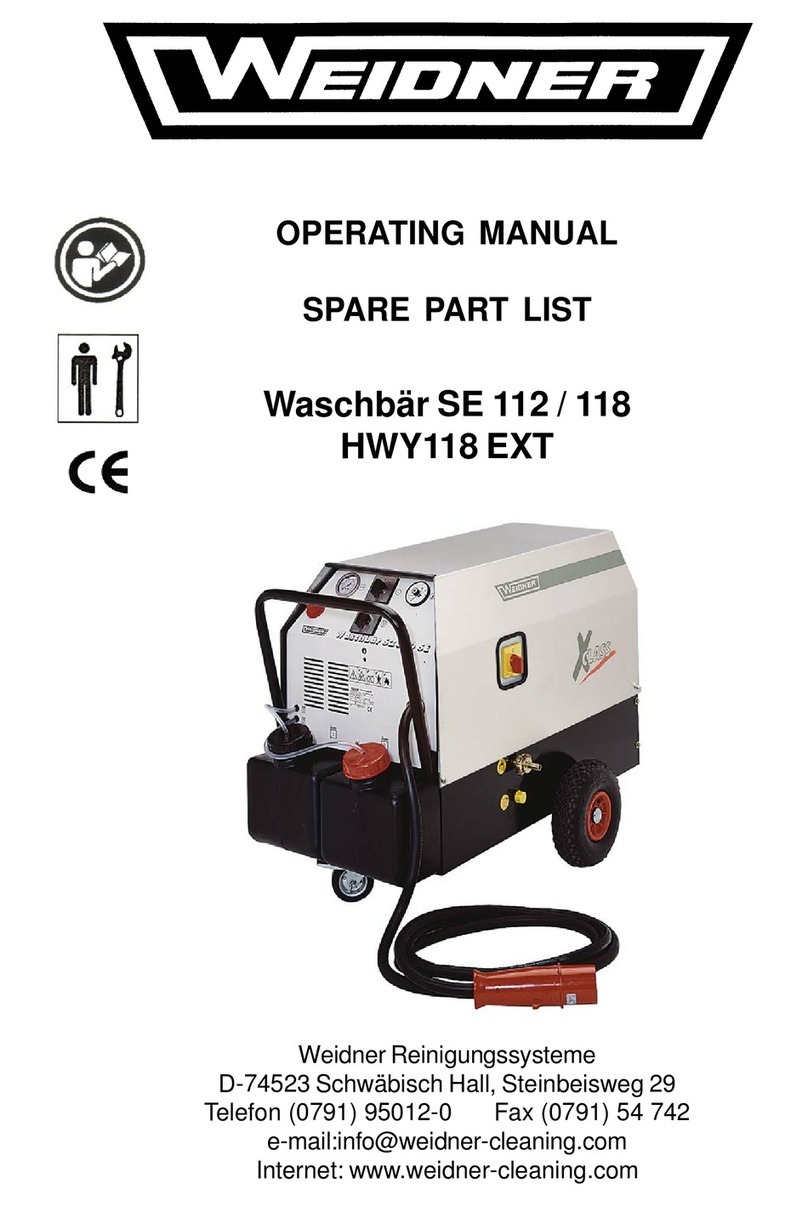Weidner Waschbar SE 112 Operating manual / spare parts list