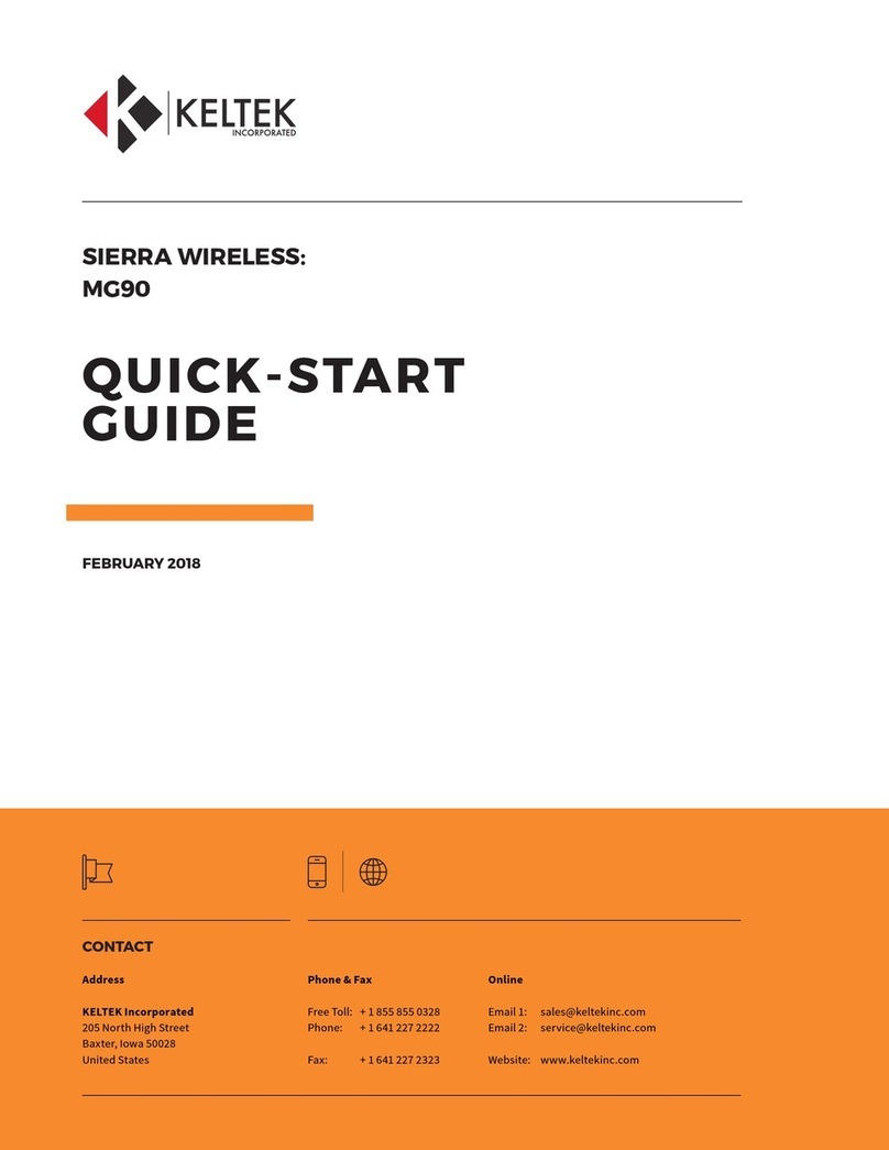 Keltek Sierra Wireless MG90 quick start guide