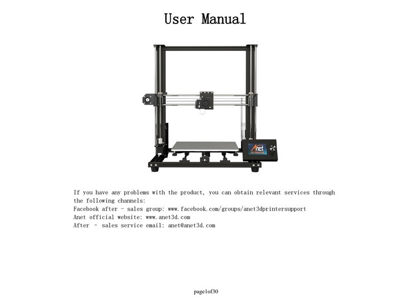 Anet A8 Plus User manual