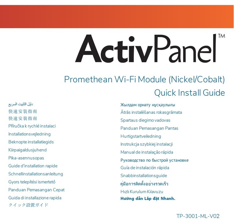 promethean ActivPanel AP-WIFI-A Quick install guide