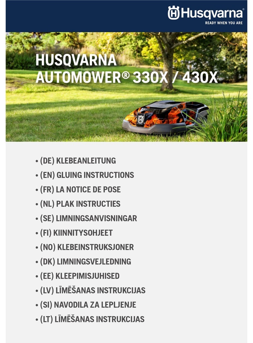 Husqvarna Automower 330X GLUING INSTRUCTIONS