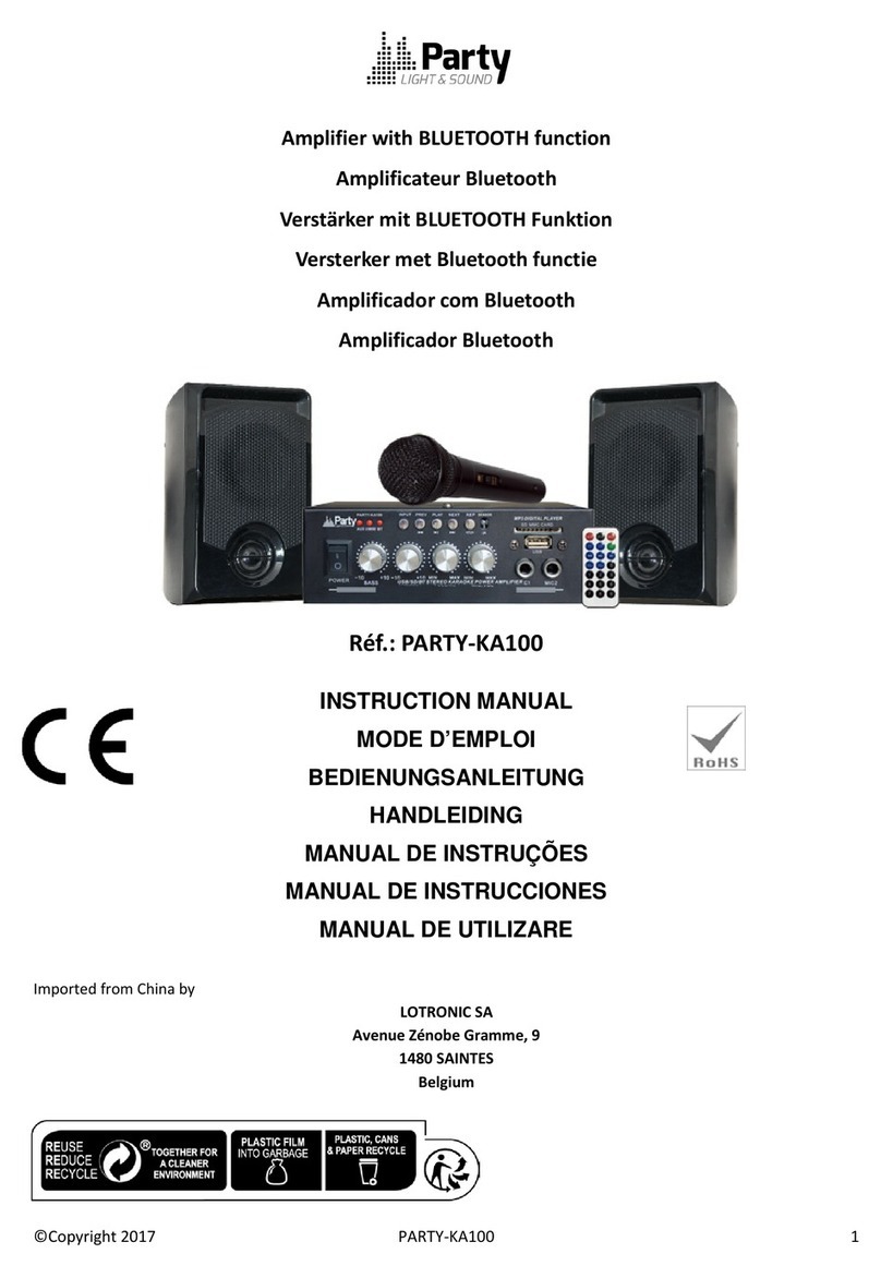 Party Light & Sound PARTY-KA100 instruction manual