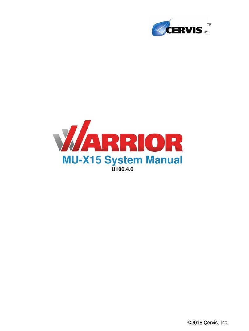 Cervis Warrior MU-X15 System manual