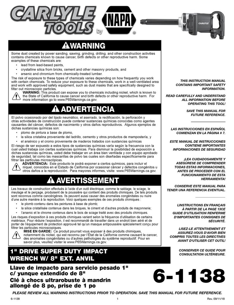 Carlyle Tools 6-1138 instruction manual