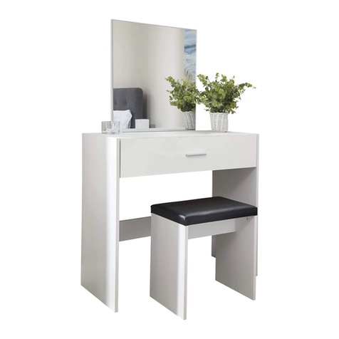 GFW Dressing Table Stool Set Assembly instructions