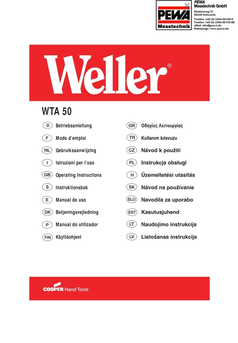 Weller WTA 50 operating instructions