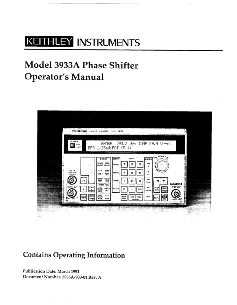 Keithley 3933A User manual