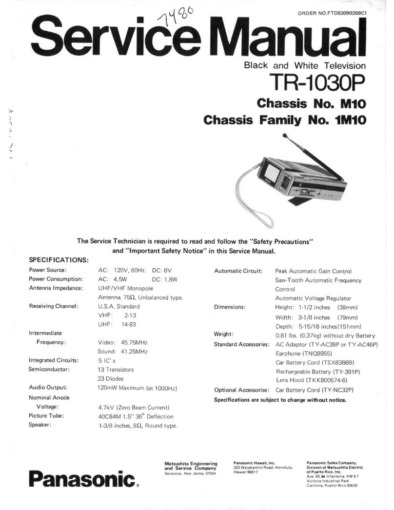 Panasonic TR-1030P User manual