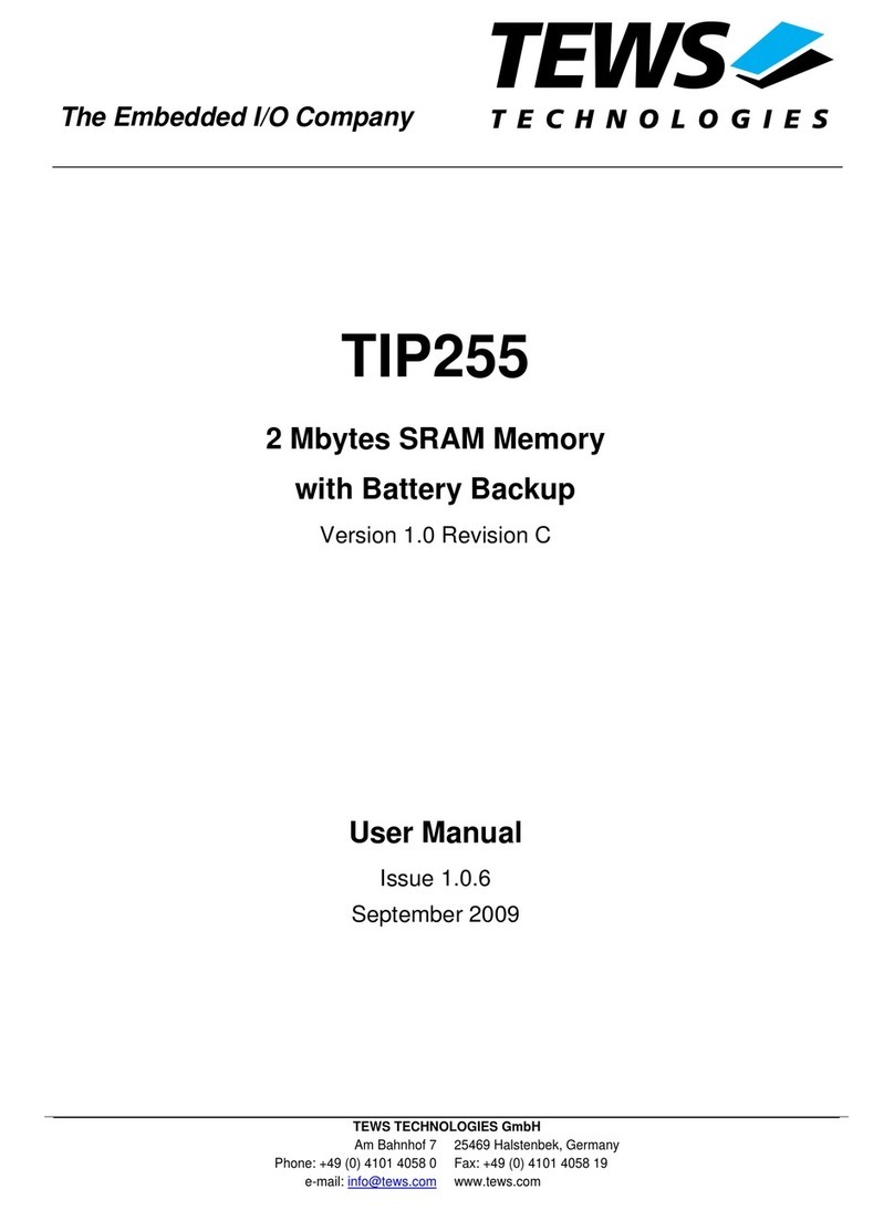 Tews Technologies TIP255 User manual Tews Technologies TIP255 User manual