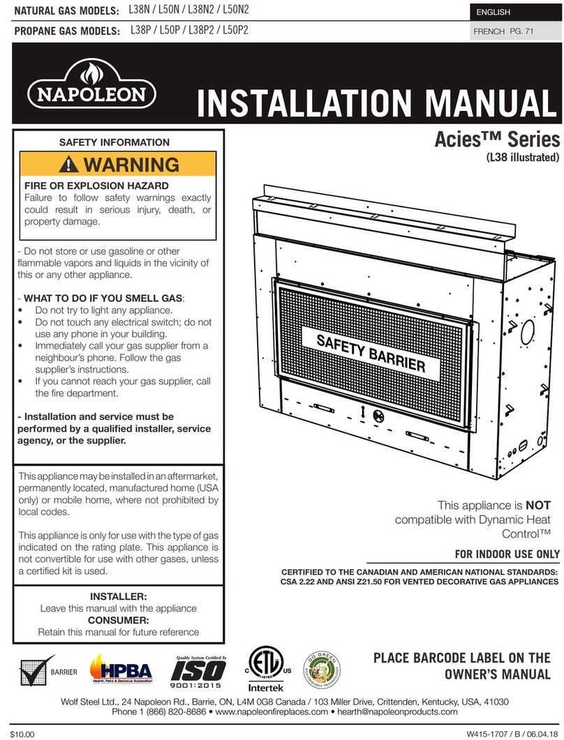 Napoleon Acies l38 Series User manual