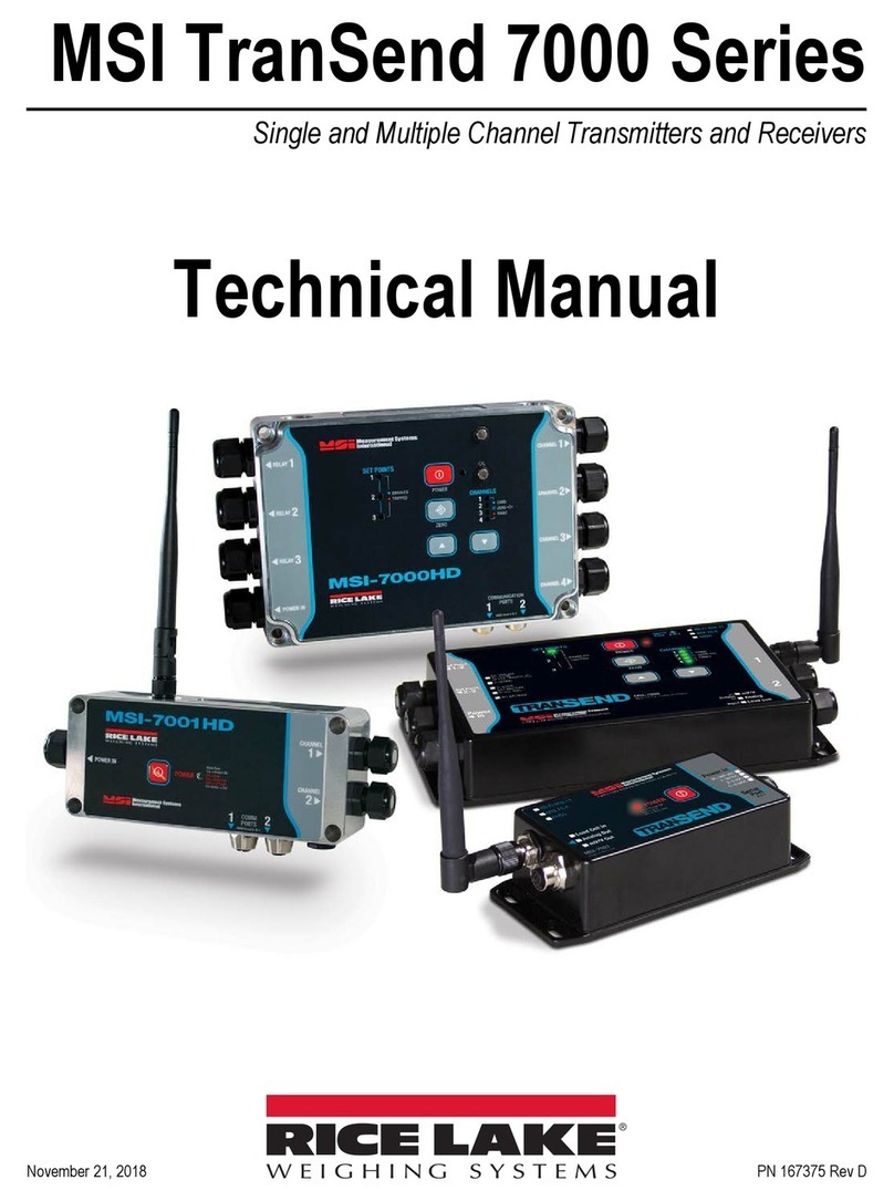 Rice Lake MSI TranSend 7000 Series Technical manual