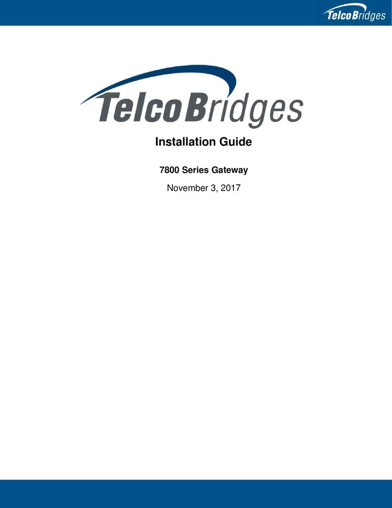 TelcoBridges 7800 Series installation guide