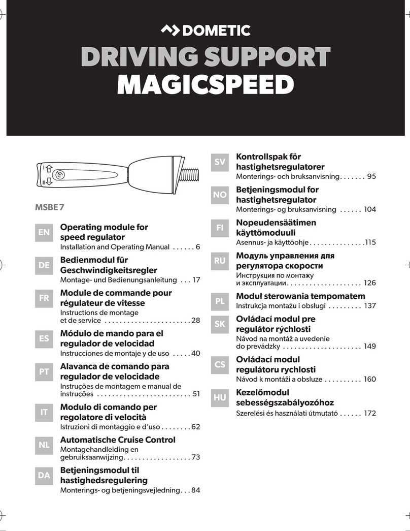 Dometic MAGICSPEED MSBE7 User manual