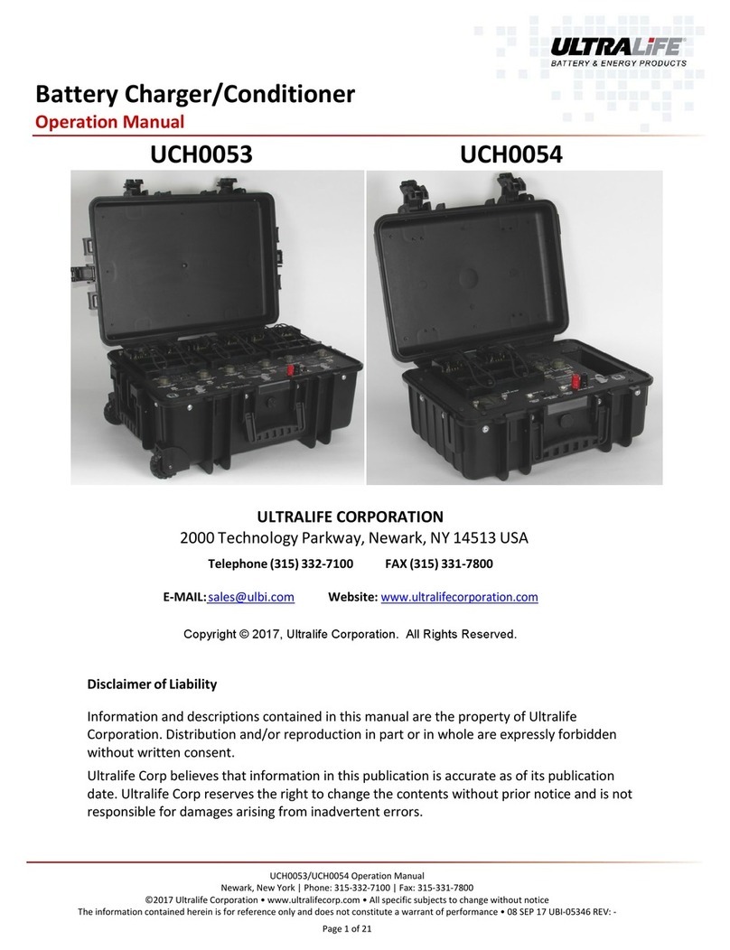 Ultralife UCH0053 Operation manual