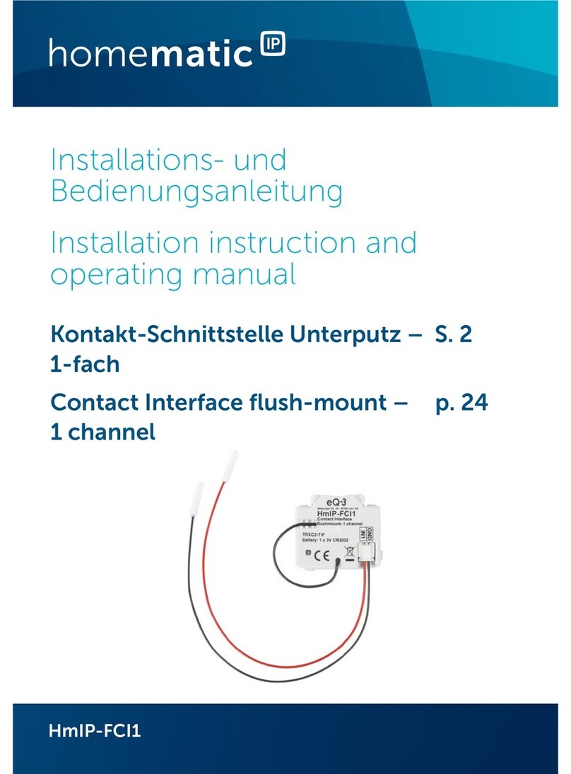 Homematic IP HmIP-FCI1 Installation instructions and operating manual