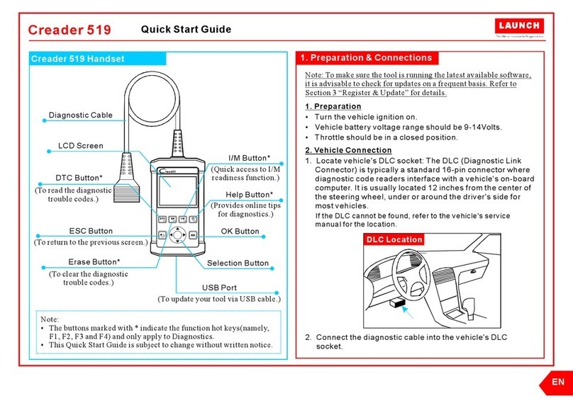 Launch Creader 519 User manual