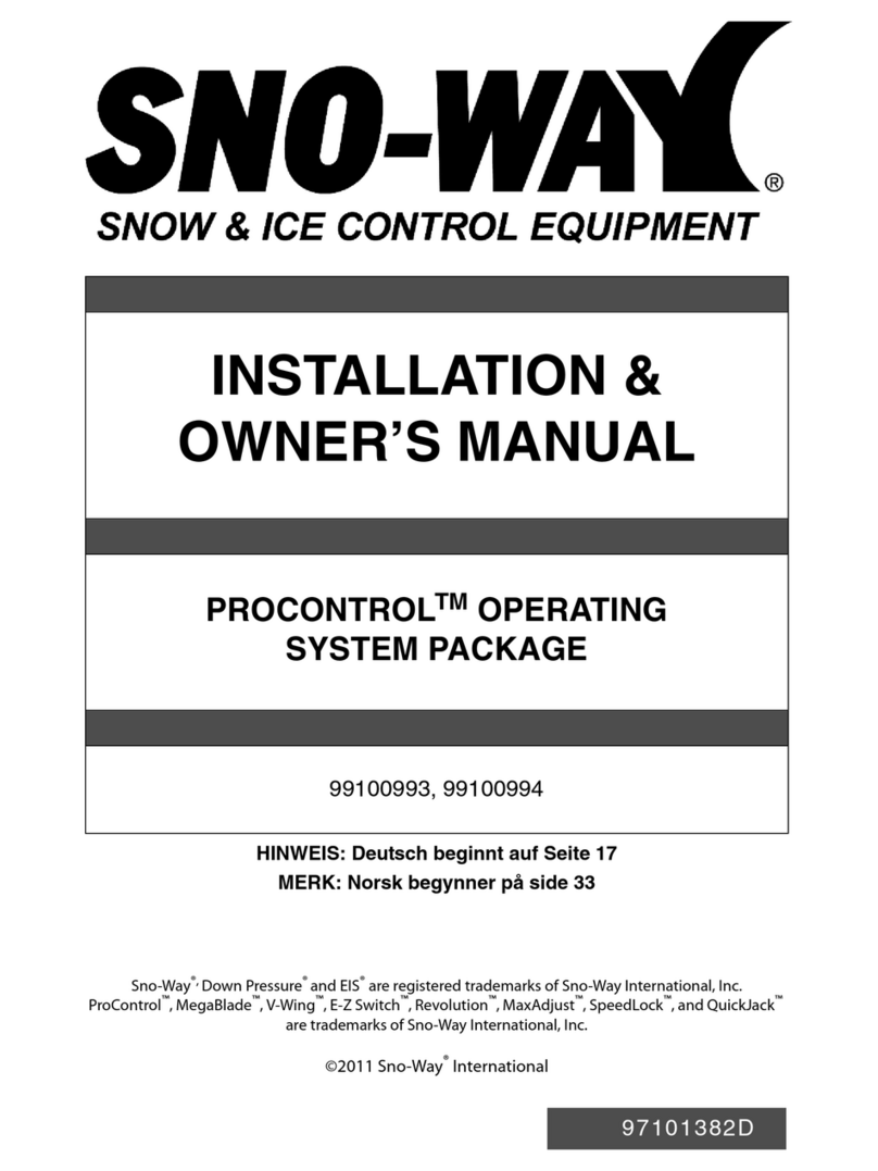 Sno-Way PROCONTROL 99100993 Installation & owner's manual